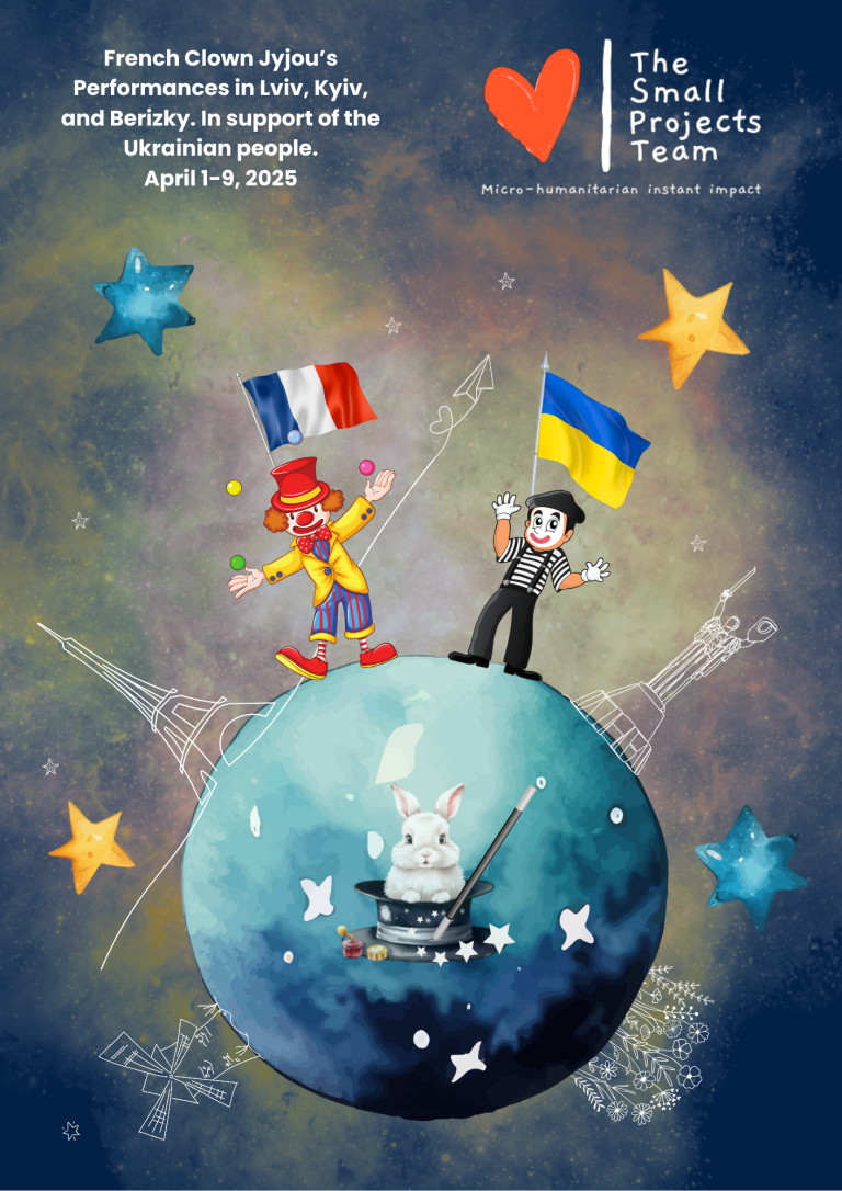 Le clown français JyJou part en Ukraine pour dessiner des sourires sur les visages des enfants